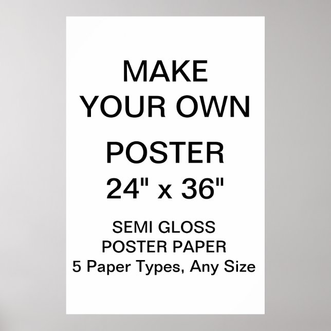 Poster de Semi Gloss personalizado de 24" x 36" (Frente)
