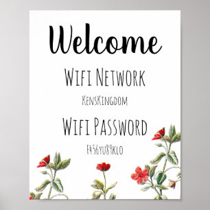 Poster de Senha Wifi de Boas-vindas
