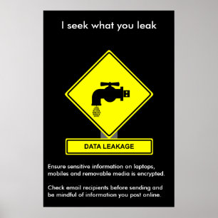 Poster de Sensibilização para a Segurança de Fugas