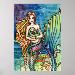 Poster de Sereia com Dragão por Molly Harrison
