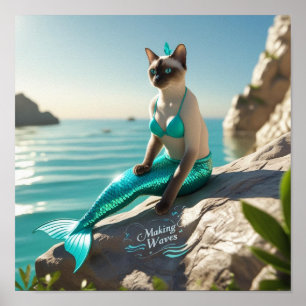 Poster de Sereia de Gato para amantes de gatos Sia