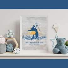 Poster de Sereia Inspiracional Joyful