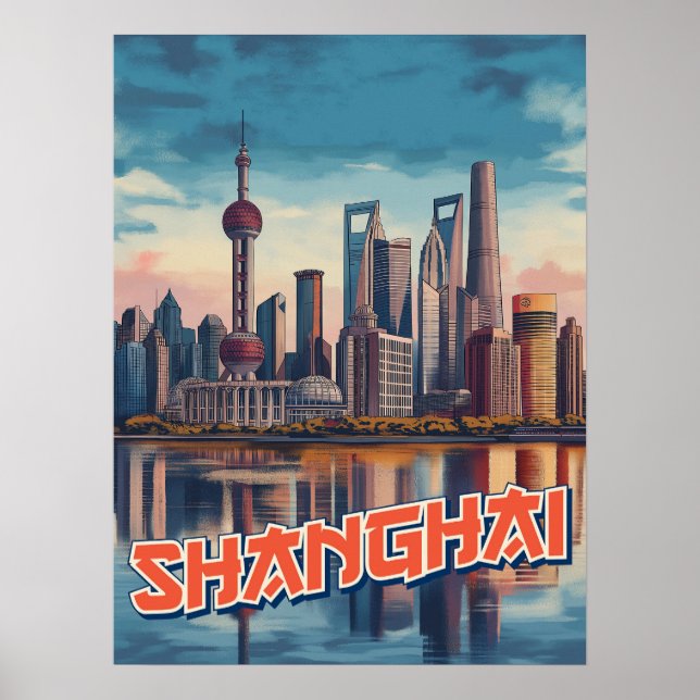 Poster de Shanghai Skyline: paisagem urbana vibran (Frente)