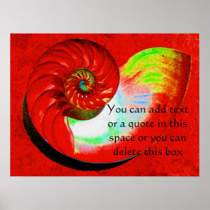 Poster de Shell do nautilus A15 - com seu texto -