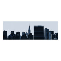 Poster de Silhouette Skyline de Nova York