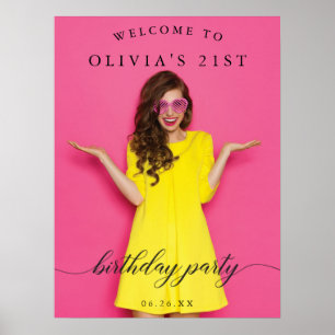 poster de Sinal de Boas-vindas da festa de anivers