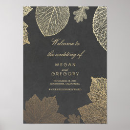 Poster de Sinal de Boas-vindas do Casamento outono