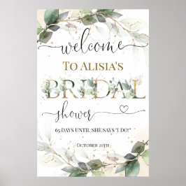 Poster de Sinal de Boas-vindas do chá de panela