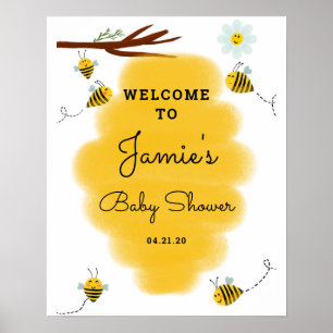 Poster de Sinal de Boe Chá de fraldas de Bumble B