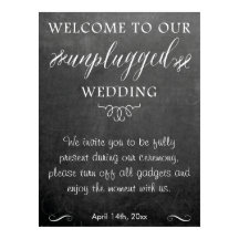 Poster de sinal de casamento desconectado do quadr