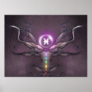 Poster de Sinal de Horóscopo Peixes