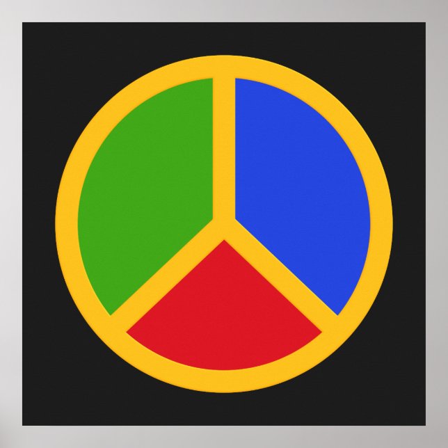 Poster de Sinal de Paz Colorido (Frente)