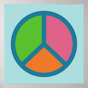 Poster de Sinal de Paz Colorido