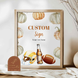 Poster de Sinal Personalizado do Chá do Pumpkin