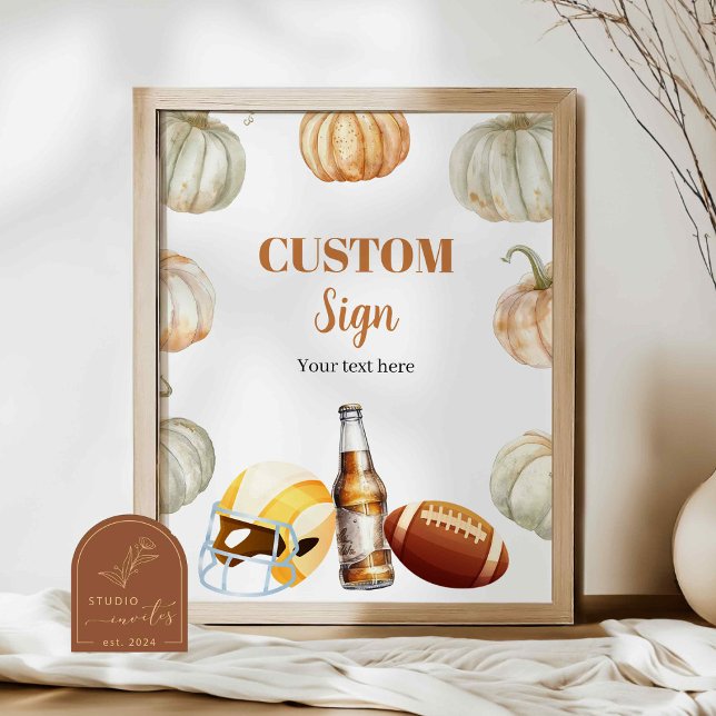 Poster de Sinal Personalizado do Chá do Pumpkin (Criador carregado)
