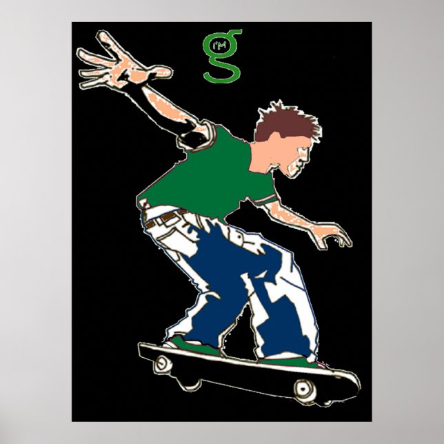 Poster de skate de G skateboards (Frente)