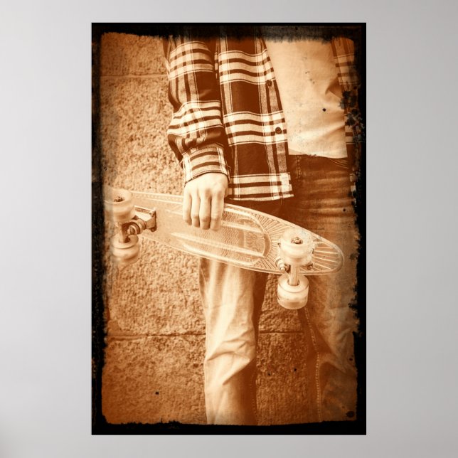 poster de skate escolar antigo dos anos 90 (Frente)