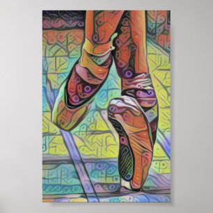 Poster de Slipper de Balé pintado
