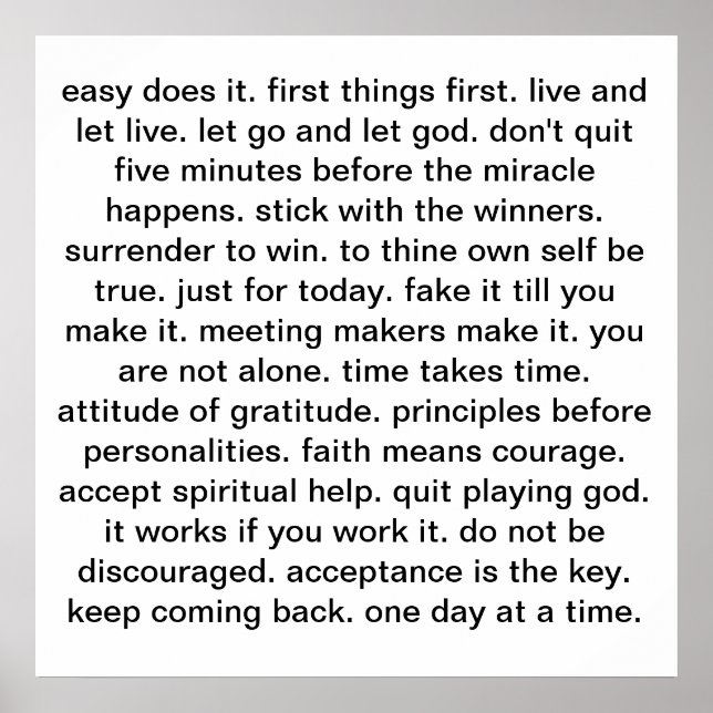 poster de slogan de recuperação (Frente)