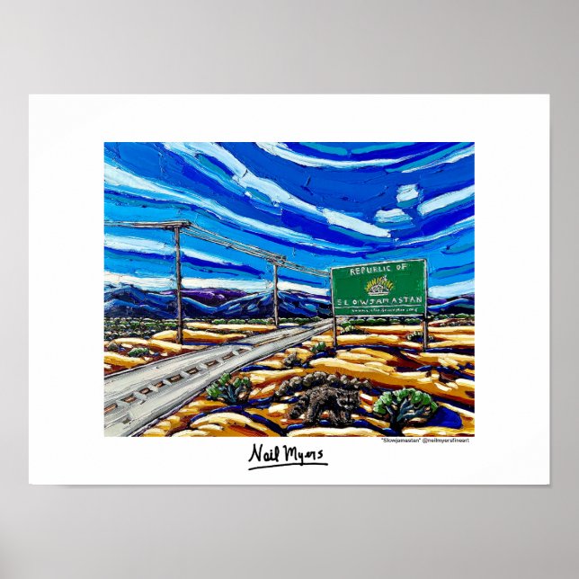 poster de "Slowjamastan" por Neil Myers (Frente)