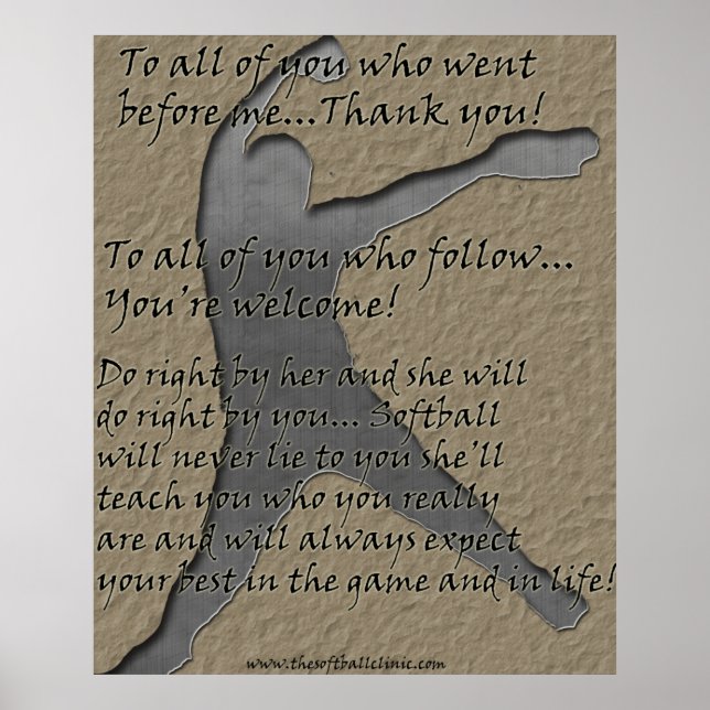 Poster de softball (Frente)