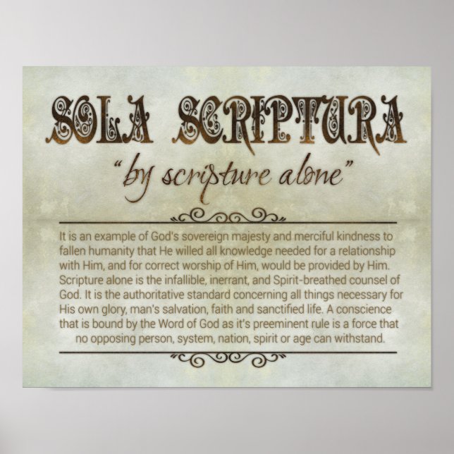 poster de "SOLA SCRIPTURA" 14x11 (Arquivamento, Ma (Frente)