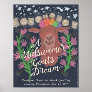 Poster de Sonho de Cabra de Meio-Verão (11" x 14")