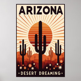 Poster de Sonhos do Deserto de Arizona Vintage