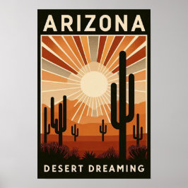 Poster de Sonhos do Deserto de Arizona Vintage