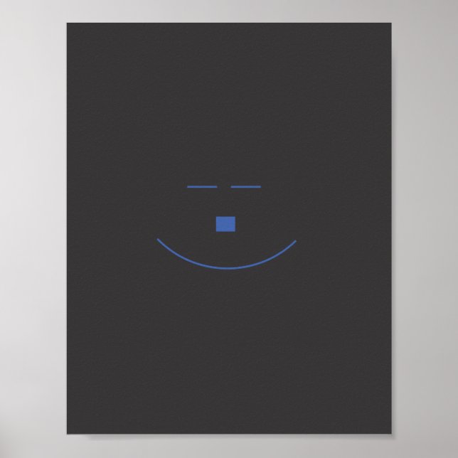 Poster de Sorriso de Rosto Azul (Frente)