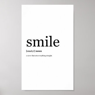 Poster de sorriso Design minimalista