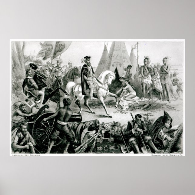 Póster De Soto Descobrindo o Mississippi (Frente)