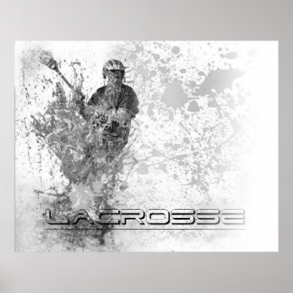 poster de Splatter Vintage Lacrosse B/W personaliz