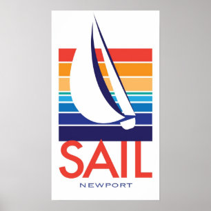 Poster de Square_SAIL Newport da cor do barco