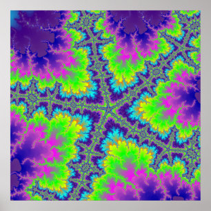 Poster de Starfish de recife roxo personalizado