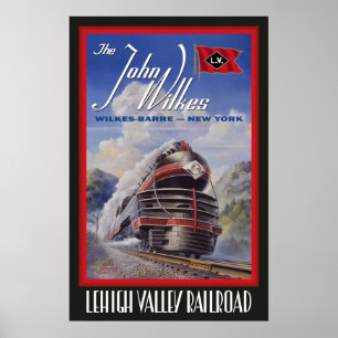 Poster de Streamliner do vale de Lehigh