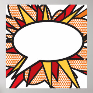 Póster DÊ SUA OPINIÃO Arte Pop de Quadrinhos Retrô Divert