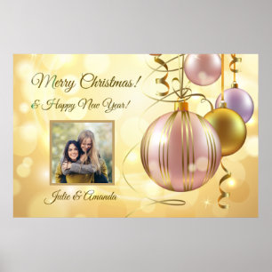 Poster de suas fotos e nome(s) de Natal