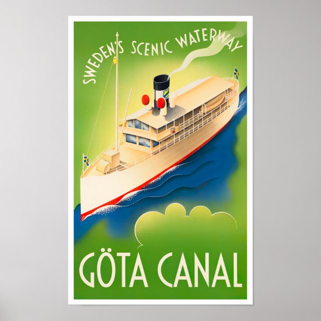 Poster de Suecia do canal Gota (Frente)