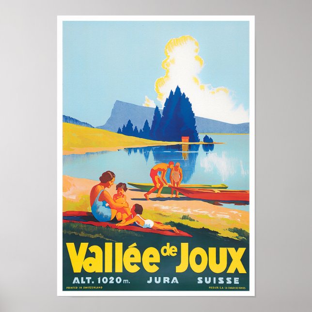 Poster de Suiça do lago Joux (Frente)