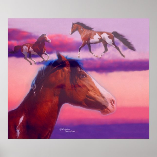 Poster de Sunset Horse de Tinta (Frente)