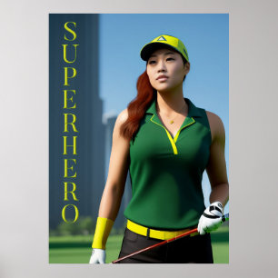 Poster de Super-Herói do Golfe