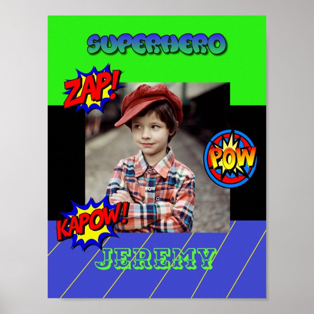 Poster de Super-Herói Personalizado para Little Bo (Frente)
