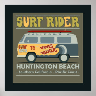 Poster de Surf Rider Huntington Beach