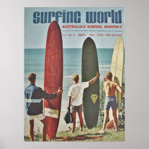 Poster de surfe australiano   SURF   Surfer   Prai