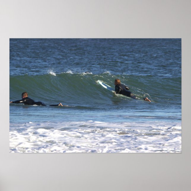 Poster de Surfistas numa Onda (Frente)