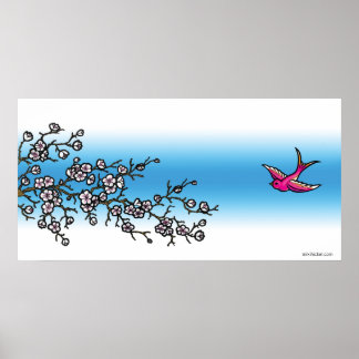 Poster de Swallow e Cherry Blossom