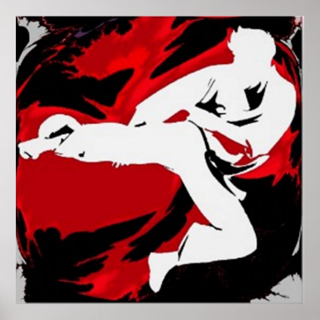 Poster de Swash Vermelho do Homem de Artes Marciai (Frente)