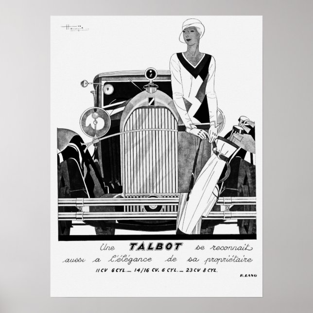 Poster de Talbot Vintage 1930 (Frente)