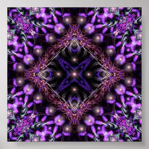Poster de tapeçaria Fractal Roxo